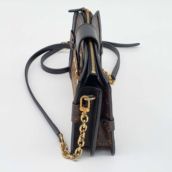 100% Auth Louis Vuitton Trunk Brown Monogram Canvas Shoulder Bag 1530-082224 - Picture 4 of 14